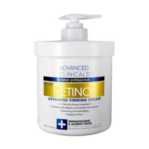 Advanced Clinicals Retinol Cream. Spa Size for Salon Professionals. Moisturizing Formula Penetrates Skin to Erase the Appearance of Fine Lines & Wrinkles. Fragrance Free. (16 Ounce (Pack of 1))