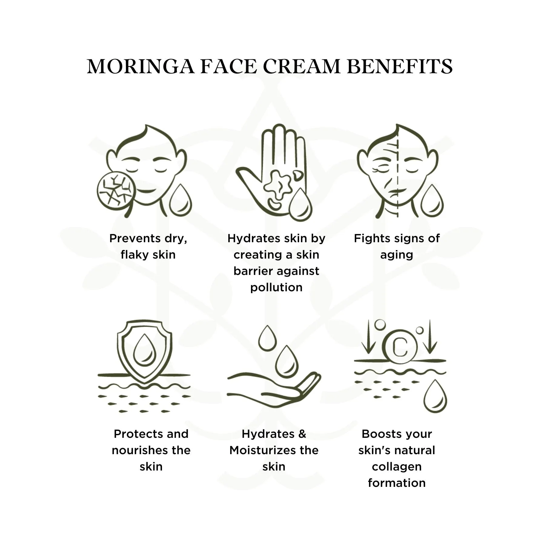 All Natural Moringa Hydrate and Nourish Face Cream for Sensitive Skin