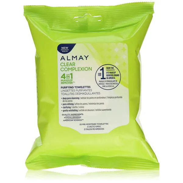 ALMAY - Clear Complexion Makeup Remover Cleansing Towelettes - 25 Ultra Soft-Wipes