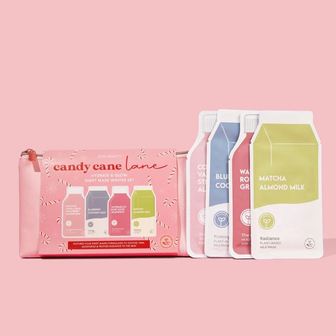 Candy Cane Lane  Hydrate and Glow Sheet mask Winter Set