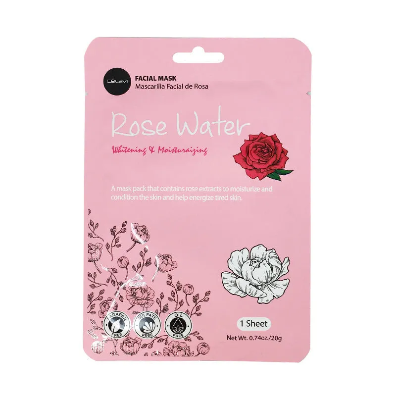 Essence Facial Sheet Mask Moisturizing Skin Care - Rose Water (24 units)