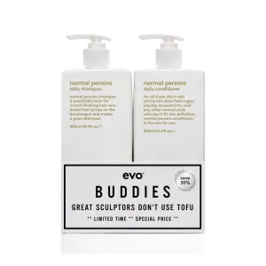 Evo Normal Persons Shampoo & Conditioner 500ml Duo Buddies (with free pumps)