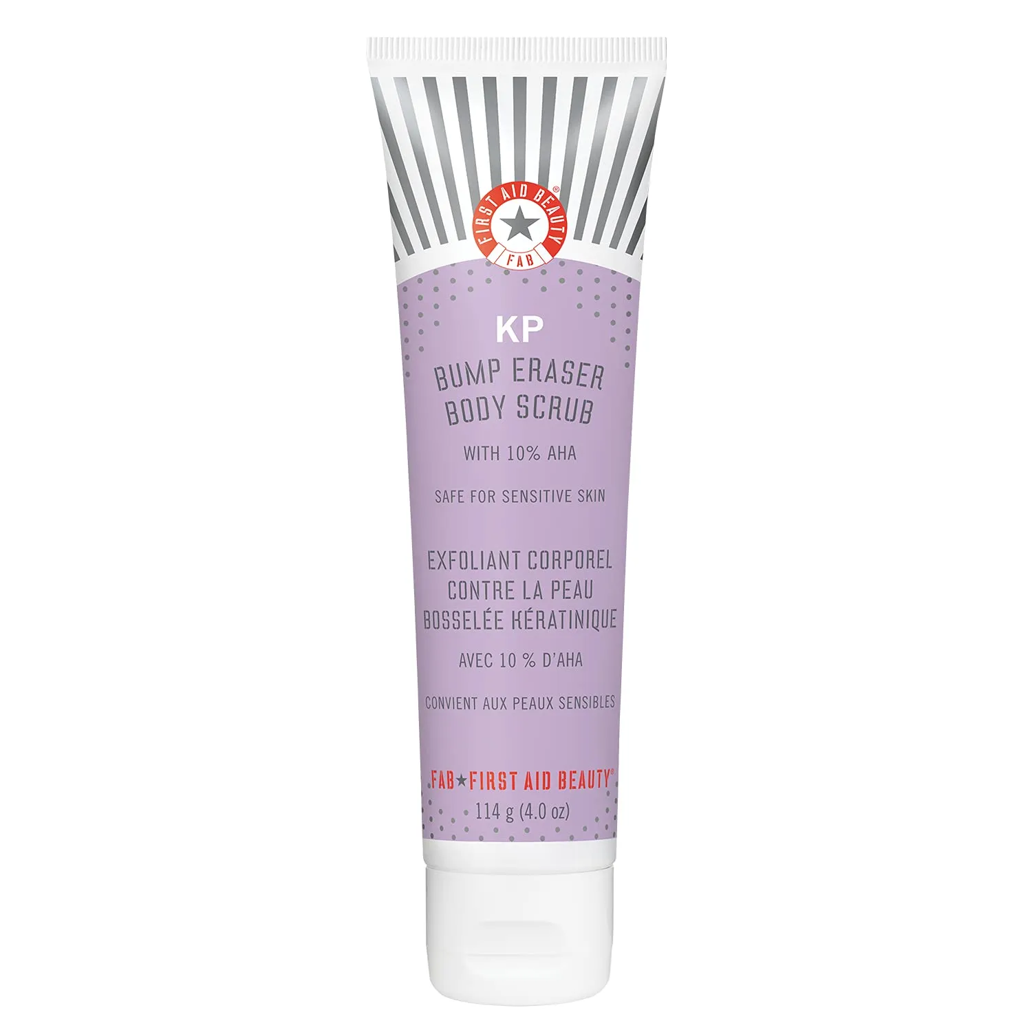 First Aid Beauty KP Bump Eraser Body Scrub Exfoliant for Keratosis Pilaris with 10% AHA 2 oz.