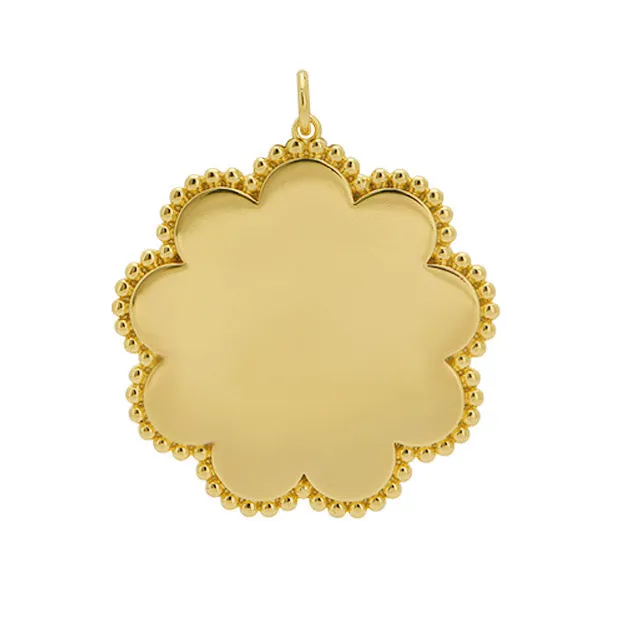 Goldbug Large Scalloped Pendant