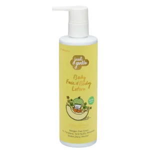 Just Gentle Organic Baby Moisturizing Lotion - Melon Scent, Hypoallergenic, Natural Ingredients - 200ml