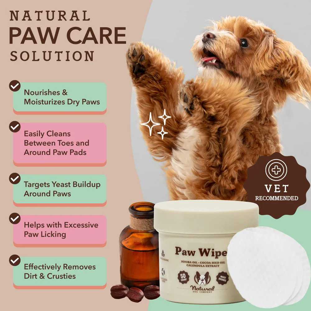 Natural Dog Company Paw Soother Wipes - Wholesale