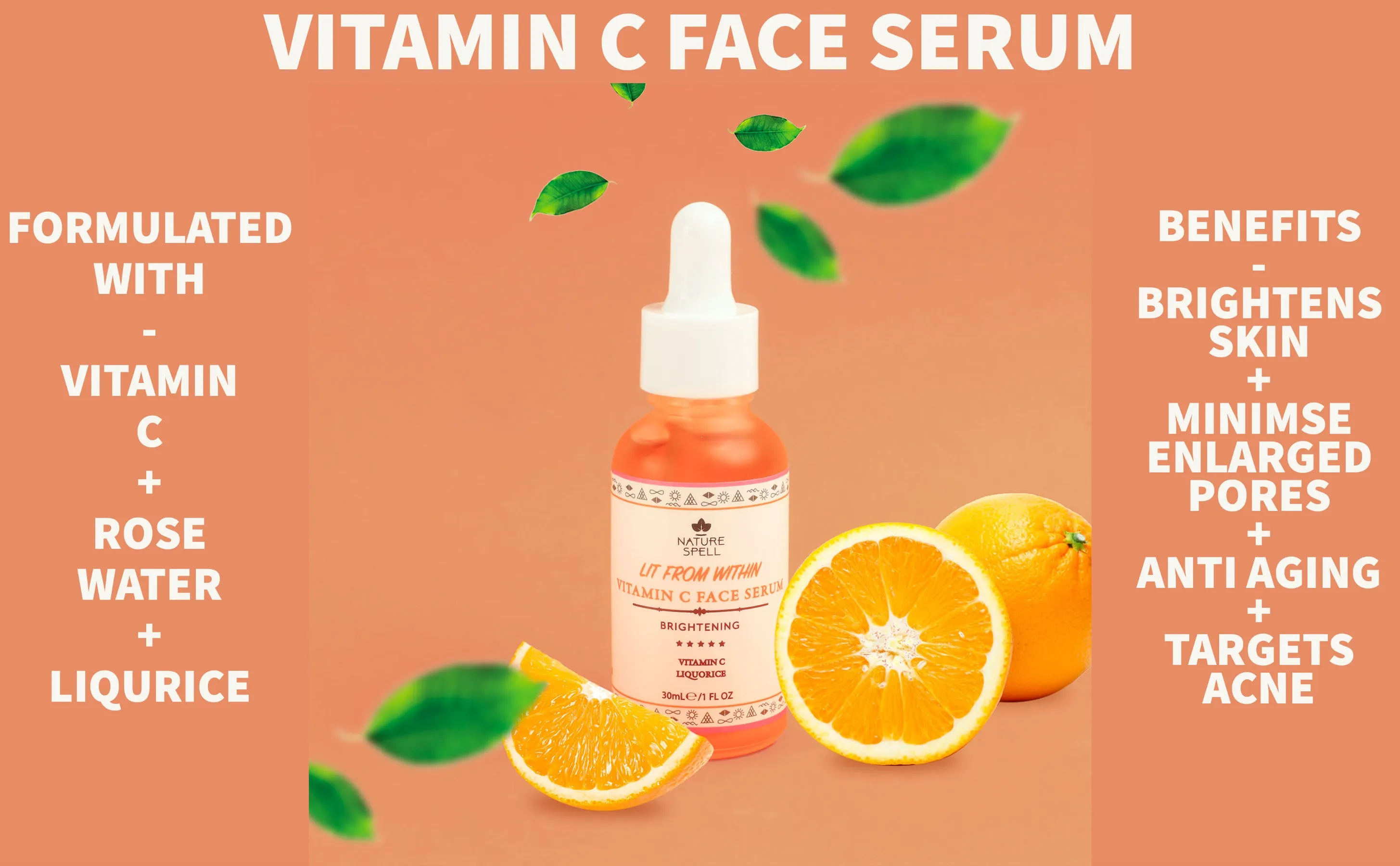 NATURE SPELL - LIT FROM WITHIN FACE SERUM VITAMIN C 30ML