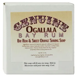 Ogallala Bay Rum and Sweet Orange Shaving Soap