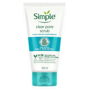 Simple - Clear Pore Scrub with witch Hazel & Bamboo Scrubs 150ml