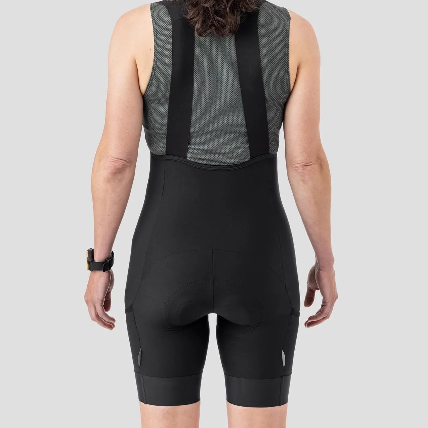 Women's Droptail Cargo Bib Short - Black